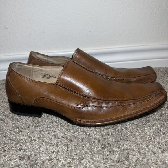 Stacy Adams Brown Dress Shoes Size 10.5 M Slip On - Picture 4 of 9